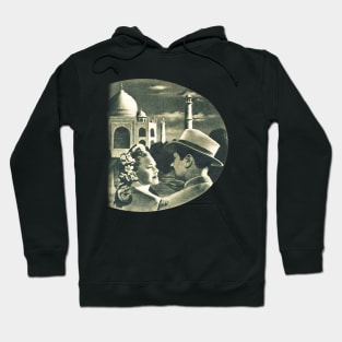 Romantic couple in oriental, arabic landscape and with vintage black and white Hoodie